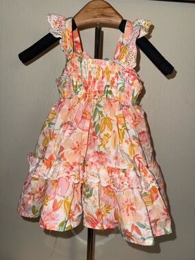 Haute Hippie toddler floral lace sundress, size 3-6 mos